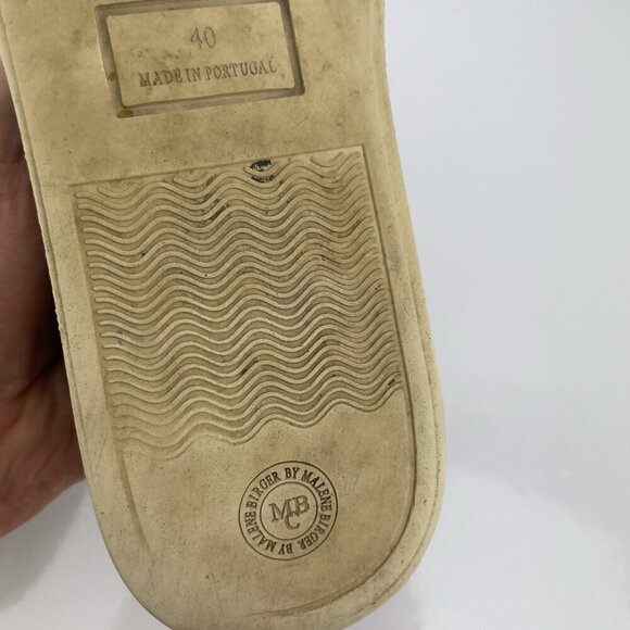 MALENE BIRGER Distressed Tennis Prep Suede Black Cream VSCO Low Rise Sneaker 40 - Picture 12 of 12